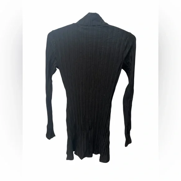 Women’s Reformation Black Ribbed Long Sleeve dress size small - Picture 2 of 3